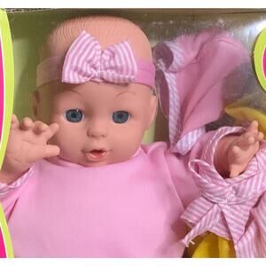 Excite Kids Stuff Soft Baby Doll 12 Inch Huggable Baby And Play Accessories NIB